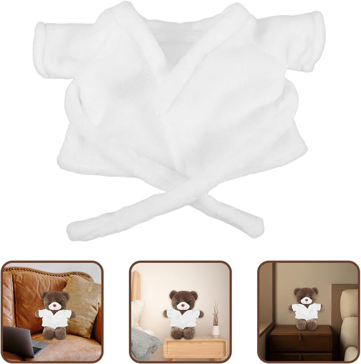 Wakauto Juego de ropa de peluche de mini oso para muñecas