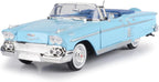 Chevrolet Impala Convertible 1958, azul - Motormax Premium American 73267 - Modelo de automóvil fundido a presión a escala 1/24, unisex, para niños