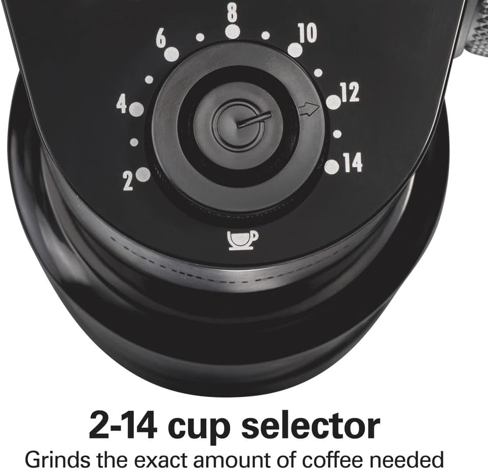 Hamilton Beach Molinillo de café eléctrico con tolva grande de 16 oz