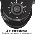 Hamilton Beach Molinillo de café eléctrico con tolva grande de 16 oz