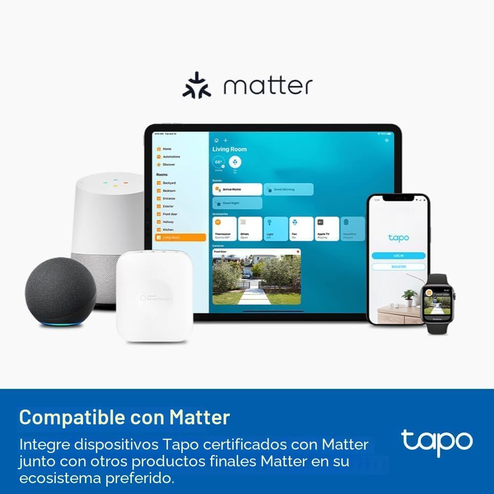 Tapo TP-Link - Bombillas inteligentes de luz, 1100 lúmenes de alta luminosidad (equivalente a 75 W), certificadas Matter, 16M colores, bombilla WiFi regulable, funciona con Siri, Alexa y Google Home