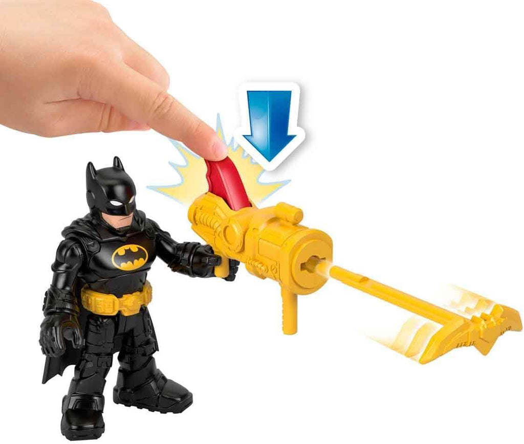 Fisher-Price Imaginext DC Super Amigos, Juego de Figuras de Batman Centro de Mando de Bate con Luces para Niños en Preescolar de 3+ Años