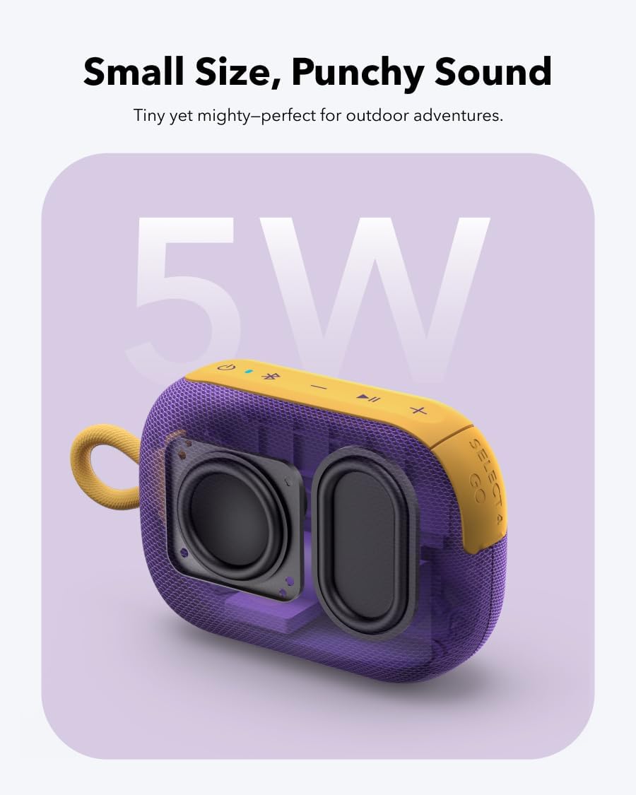 Soundcore Select 4 Go - Altavoz Bluetooth de ducha de Anker, IP67 I...