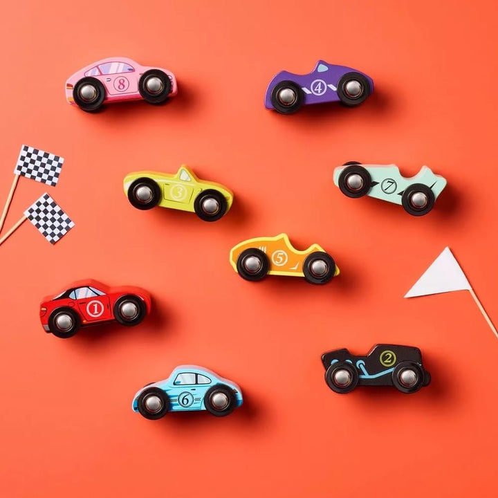 Giggle Scape - Juego de autos de madera - 8 autos