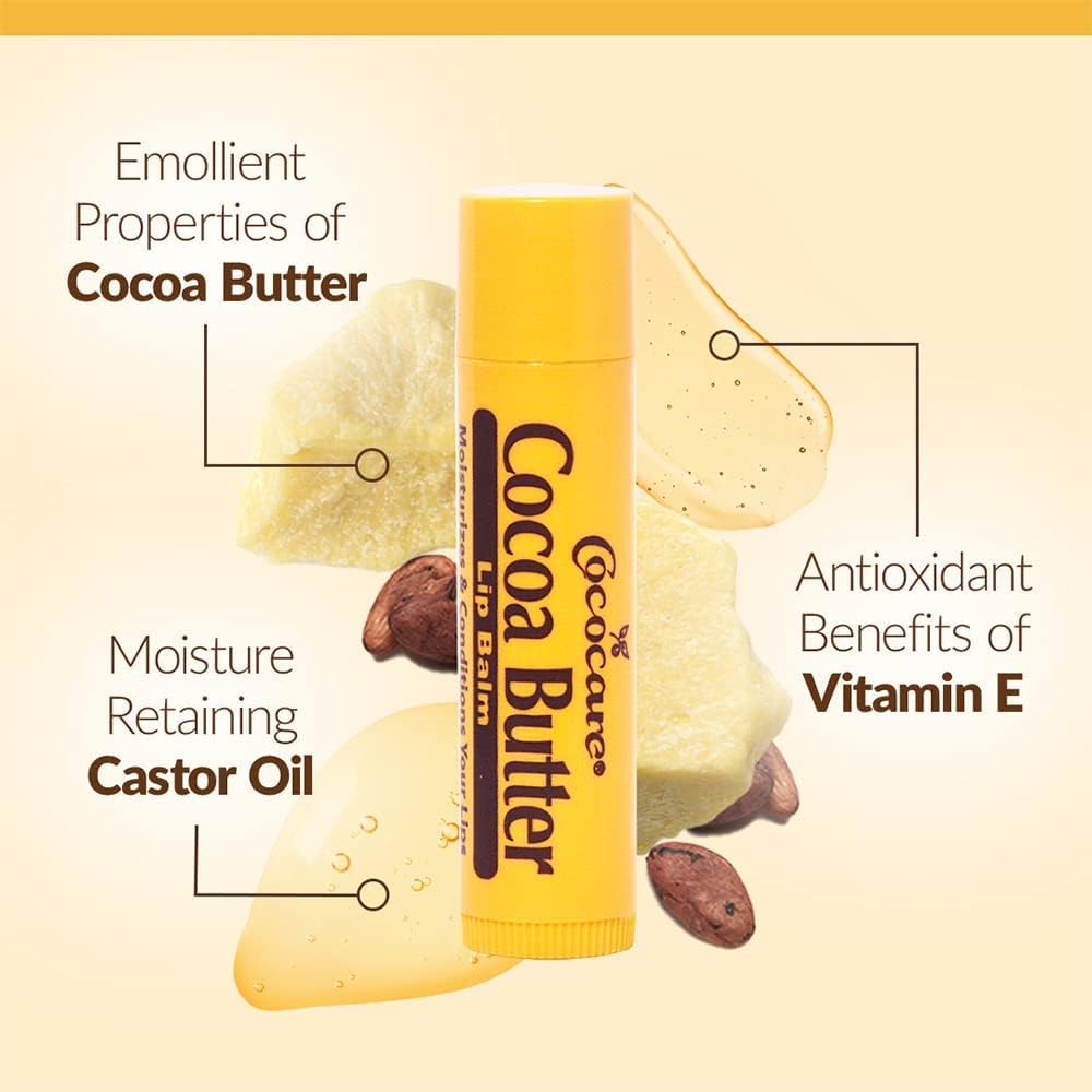 Cococare Bálsamo labial de manteca de cacao 0.15oz (24 piezas)