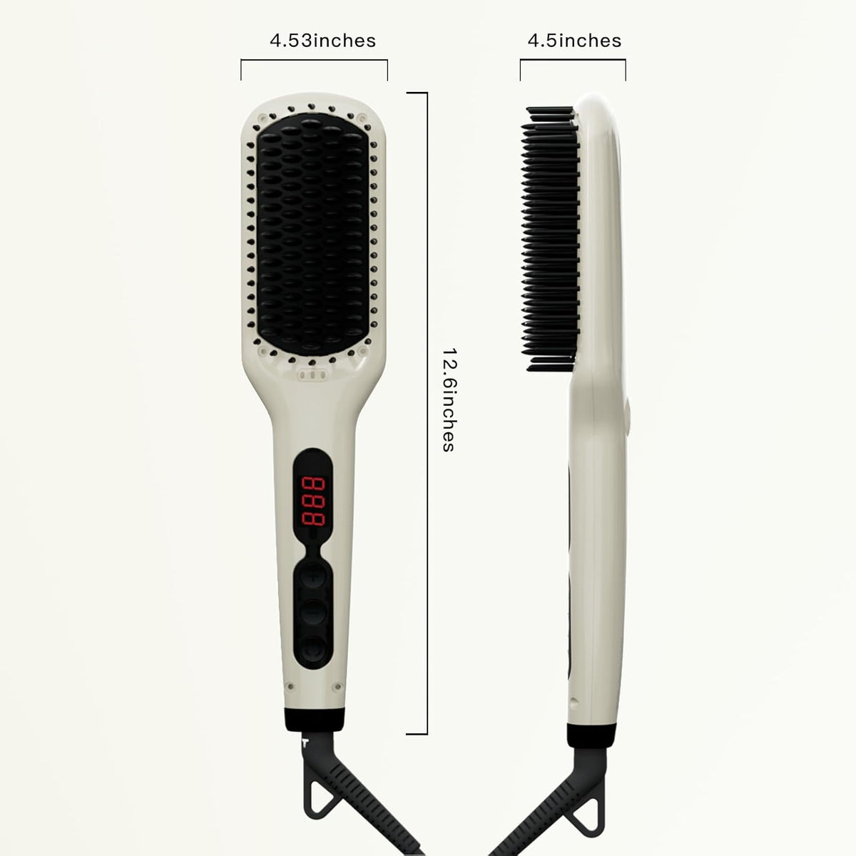 MEGAWISE Pro - Cepillo alisador de pelo iónico de cerámica, doble v...