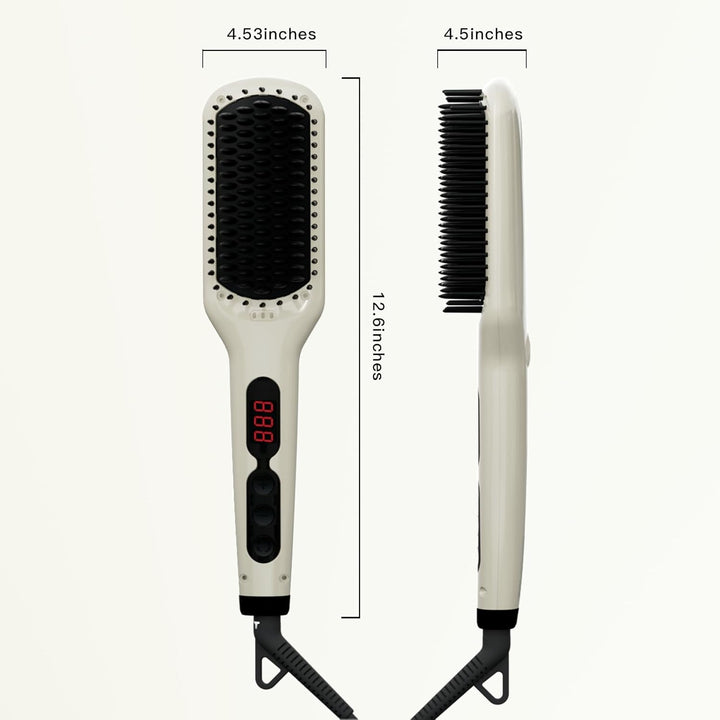 MEGAWISE Pro - Cepillo alisador de pelo iónico de cerámica, doble v...