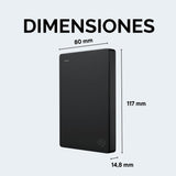 Disco duro externo portátil Seagate de 1 TB - USB 3.0 para PC, Mac,...