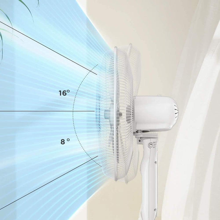 PELONIS Ventilador de pedestal oscilante ajustable de 16" con c...