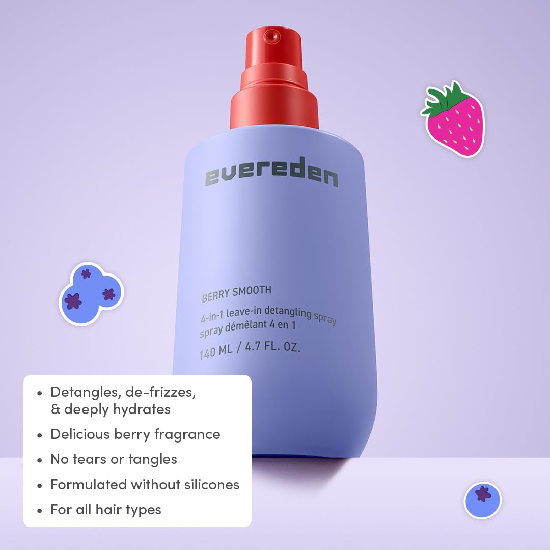 Evereden Juego de desenredante y mini spray para niños: juego de sp...