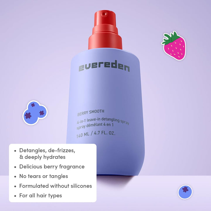 Evereden Juego de desenredante y mini spray para niños: juego de sp...