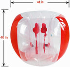 ZHUYNXIR 2 bolas de sumo para adultos, bolas de rebote para niños, pelota inflable para niños, bola zorb corporal para niños, juegos en equipo al aire libre (48 pulgadas, rojo + rojo)