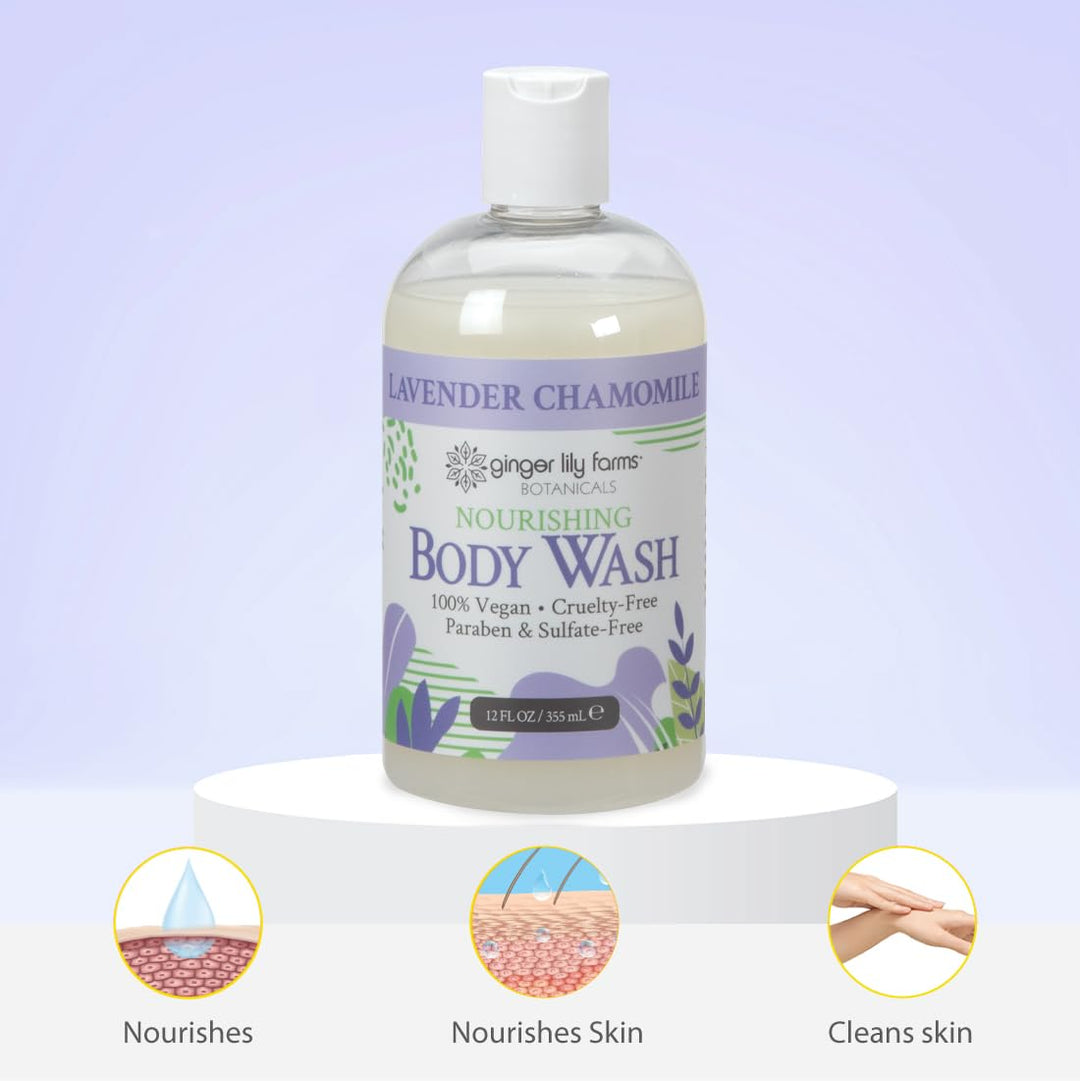 Ginger Lily Farms Botanicals - Jabón corporal nutritivo, 100% vegan...