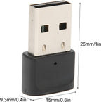 Adaptador USB Bluetooth 5.0, transmisor de música, para computadora/TV/proyector/auriculares/altavoces, Plug and Play, tamaño mini compacto, antiinterferencias