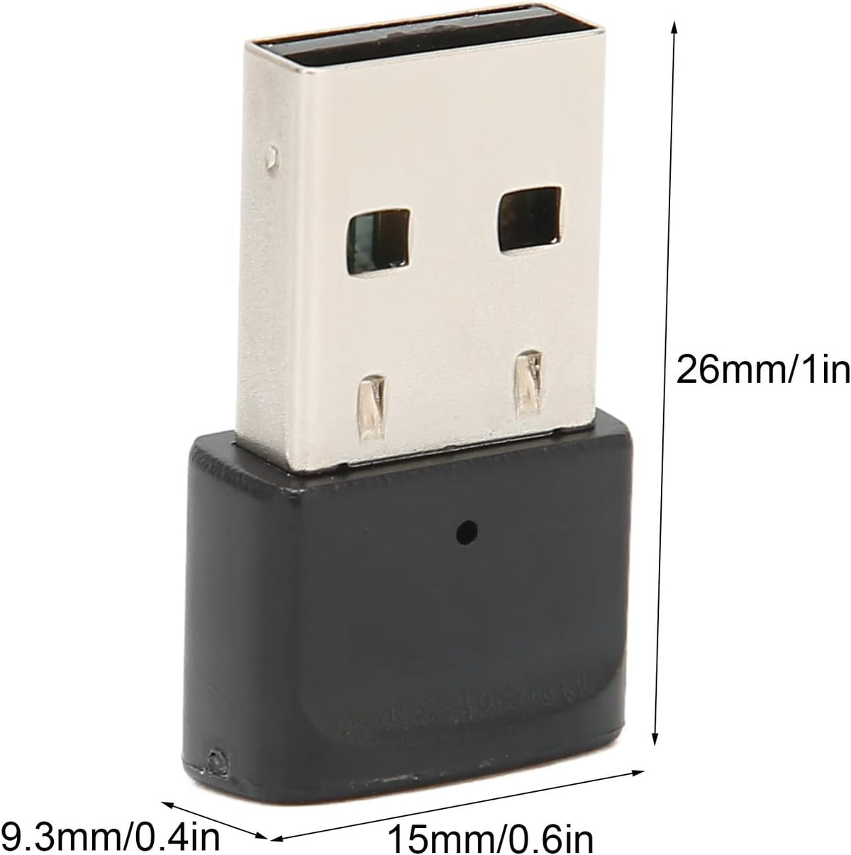 Adaptador USB Bluetooth 5.0, transmisor de música, para computadora/TV/proyector/auriculares/altavoces, Plug and Play, tamaño mini compacto, antiinterferencias