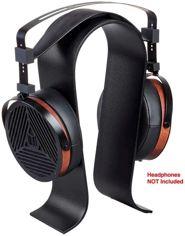 Monoprice Soporte para auriculares, negro, construcción de aluminio completo, sólido y estable, se adapta a la mayoría de los auriculares