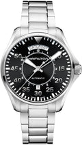 Hamilton Reloj de vestir suizo "Khaki Aviation" automático de acero inoxidable, color: plateado, modelo: H64615135