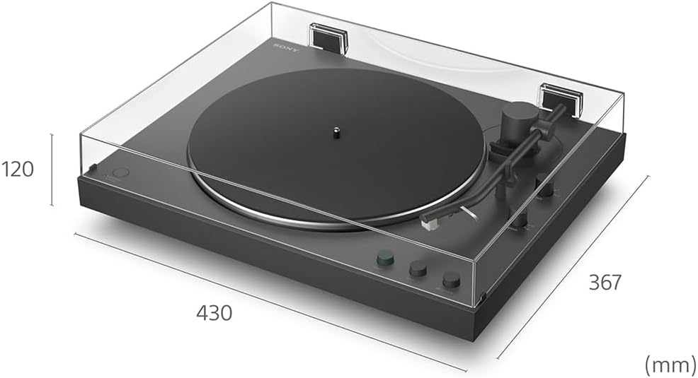 Sony PSLX3BT - Tocadiscos de reproducción automática completa con conectividad Bluetooth, paquete negro con kit de limpieza de discos de vinilo Deco Gear y Deco Essentials 2 años CPS paquete de protección mejorada