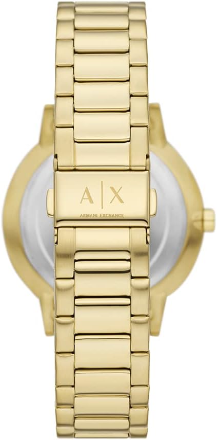 A|X Armani Exchange Reloj para hombre con pantalla analógica de tres manecillas y correa de acero inoxidable o cuero, reloj para hombre