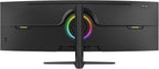 CRUA - Monitor curvo ultra ancho DQHD de 49 pulgadas y 165 Hz, 1500...