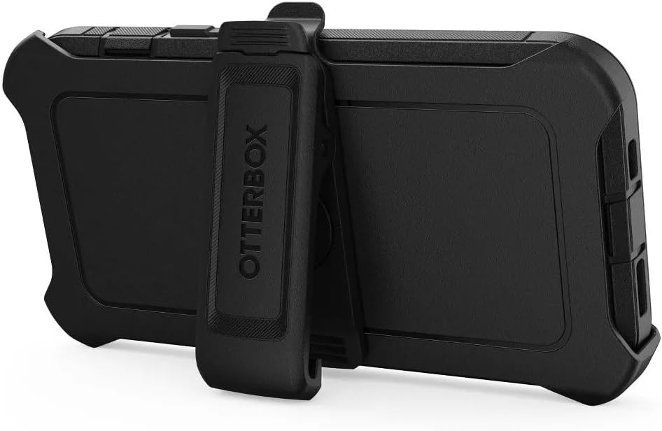 OtterBox iPhone 16e (Solamente) - Funda Serie Defender - Negro - Sin Protector de Pantalla - Resistente y Duradero - con Protección de Puertos - Incluye Clip de Funda - Protección Antimicrobiana