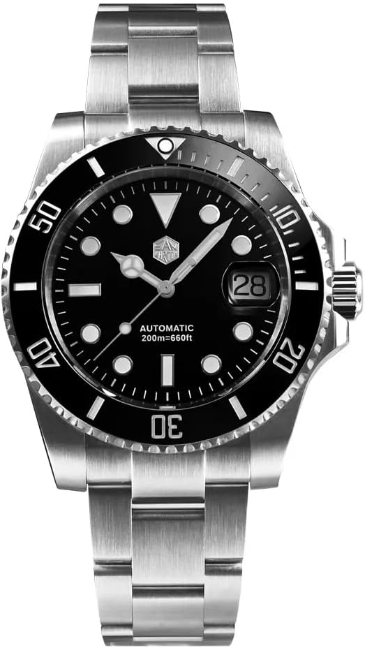 San Martin SN0017G-E - Reloj mecánico automático para hombre, 1.575 pulgadas, 20 bares, reloj de buceo, resistente al agua
