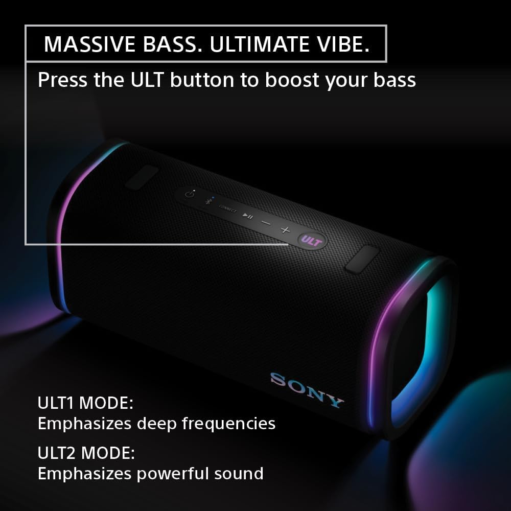 Sony ULT Field 5 Altavoz Bluetooth portátil inalámbrico, IP67 imper...