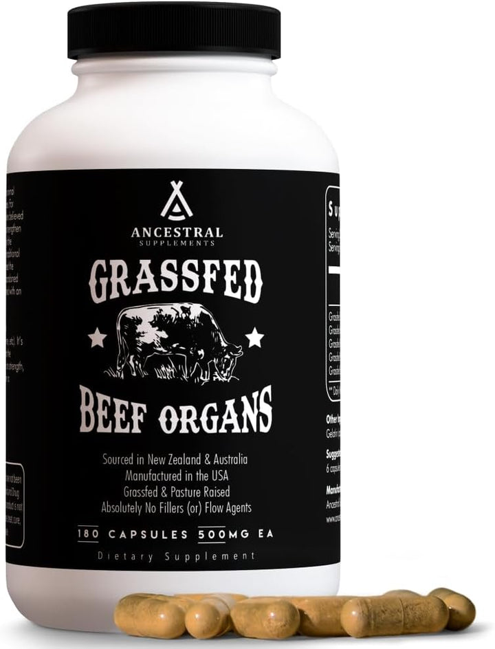 Ancestral Supplements Suplemento de órgano de res alimentado con pa...