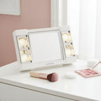 JERDON Espejo de maquillaje iluminado con aumento 3X - Blanco - J1010