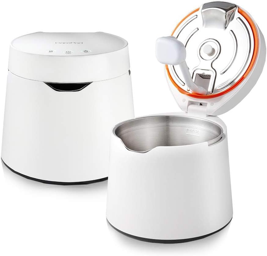 Carepod One - Humidificador ultrasónico de acero inoxidable 31S, silencioso, fácil de limpiar para habitaciones grandes, 1 galón (4 litros), solo 3 piezas lavables, apagado automático