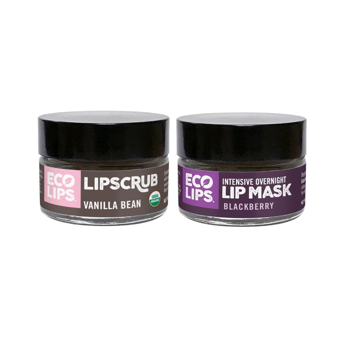 Eco Lips Vanilla Bean Lip Sugar Scrub &amp; Blackberry Intensive Ov...