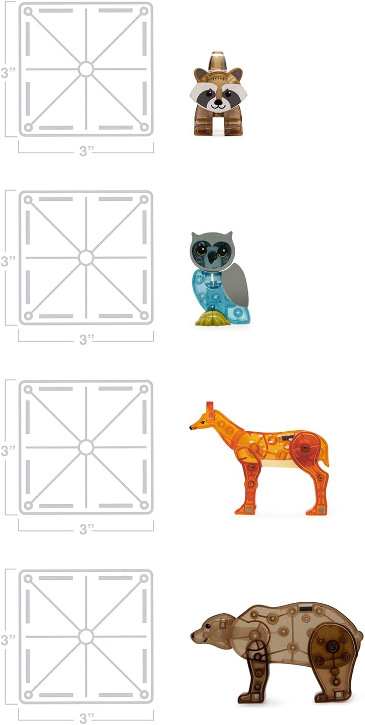 MAGNA-TILES Animales del bosque - Juego de construcción
