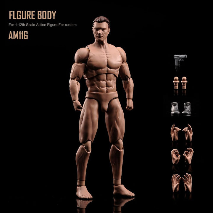 RoofWorld Figura de acción masculina a escala 1:12 AM116 Cuerpo de...