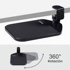 Plataforma ergonómica para mouse debajo del escritorio Alfombrilla ergonómica para mouse (negro)