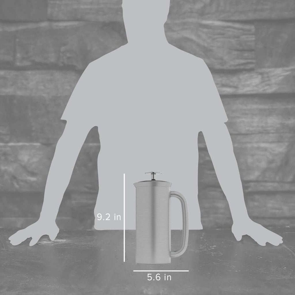 ESPRO Prensa francesa P7, 18oz, cepillada, cafetera de acero inoxidable