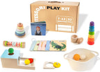 WOODMAM Montessori Toys para Babies 7-12 Months, 9 en 1 Educational Play Kit