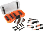 Klein Tools 33801 - Juego de puntas para controlador de impacto con llaves de tuerca magnéticas, puntas Phillips ProFlex S2 de acero, ranuradas, cuadradas, TORX con estuche, compatible con MODBox, 40