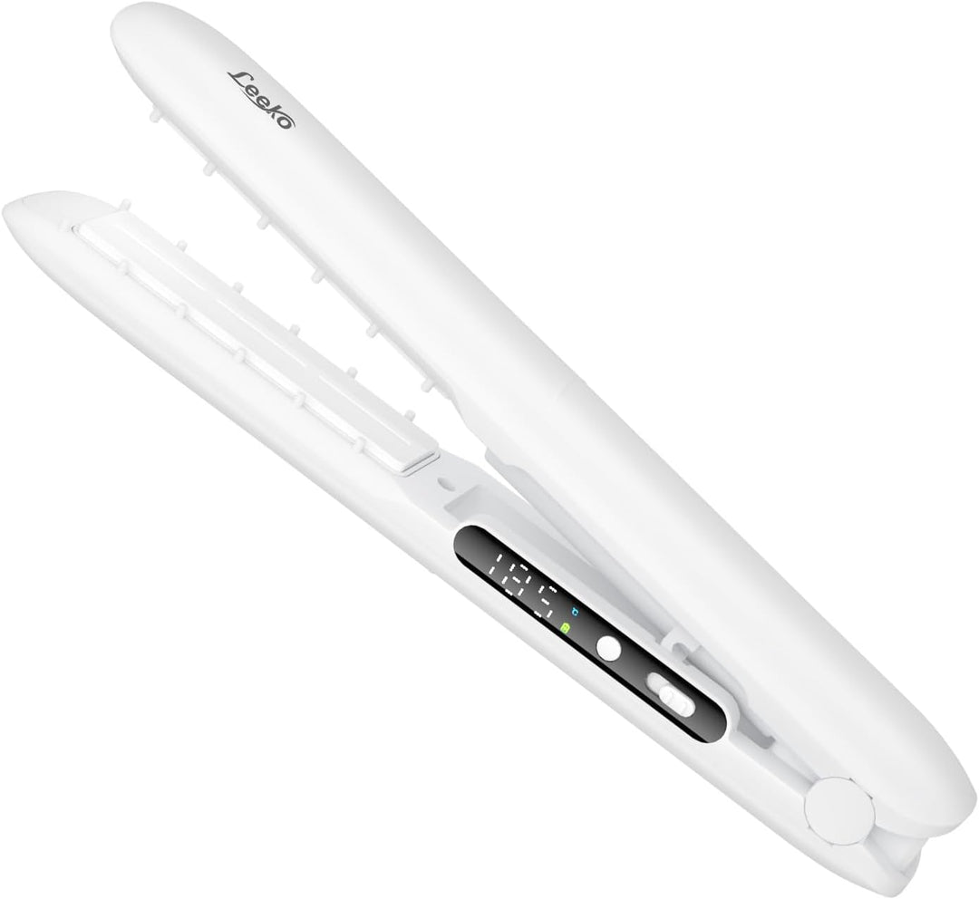 Plancha de pelo inalámbrica, con cable e inalámbrica de doble uso,...