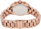 Michael Kors Bradshaw Reloj para Mujer, Reloj Cronógrafo de Acero Inoxidable para Mujer con Correa de Acero o Cuero