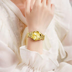 OLEVS Reloj Analógico de Cuarzo para Mujer, Acero Inoxidable Plateado de Dos Tonos, Moda, Resistente al Agua, Luminoso, con Fecha y Día, Relojes de Pulsera para Damas