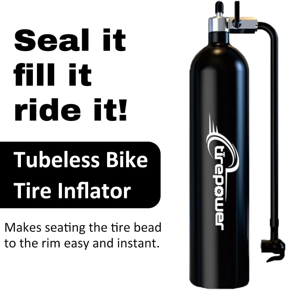 Ctrepower Tanque de aire para inflar neumáticos de bicicleta sin cá...