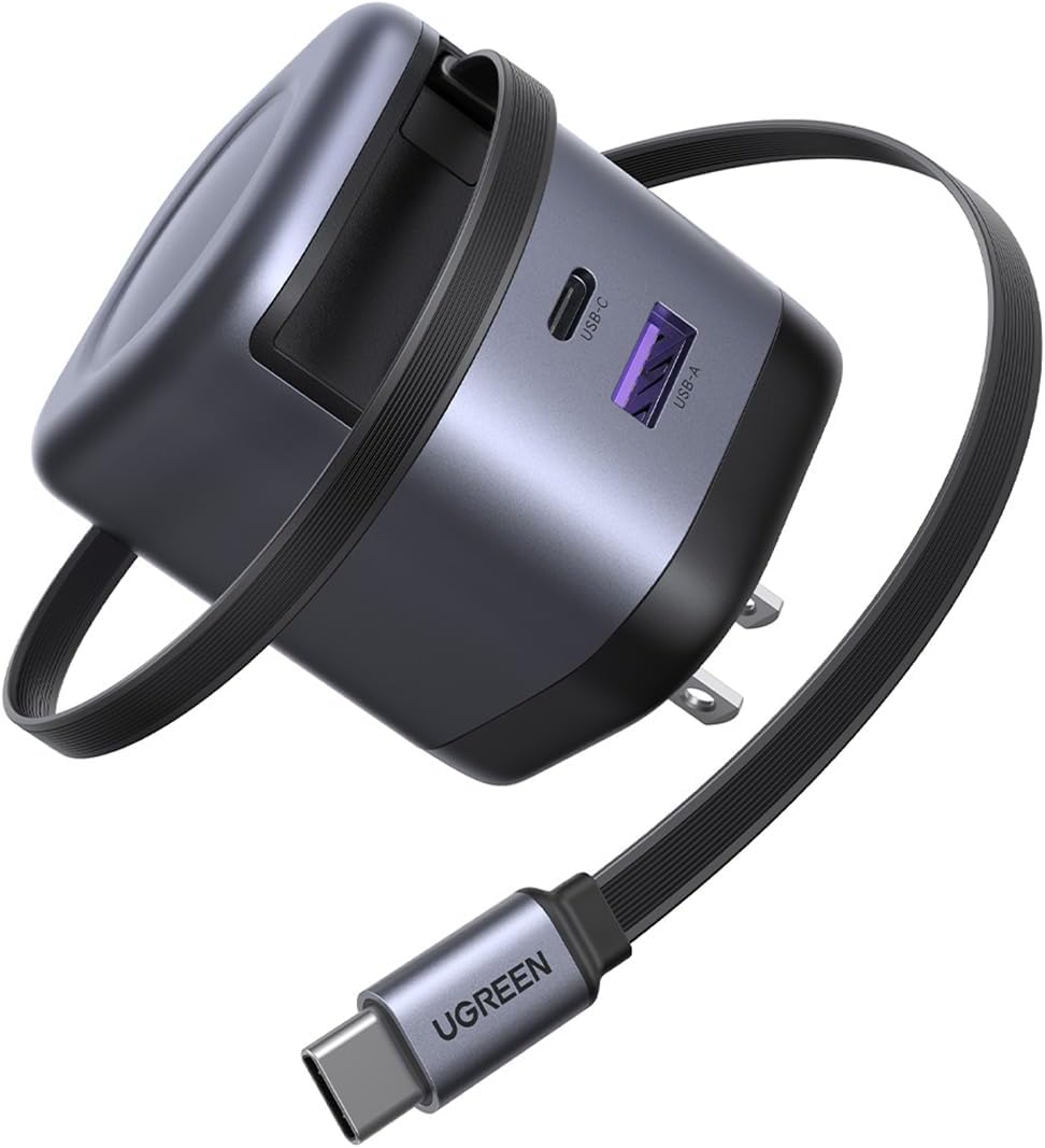 UGREEN Nexode - Bloque de cargador retráctil de 65 W, adaptador de carga
