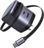 UGREEN Nexode - Bloque de cargador retráctil de 65 W, adaptador de carga