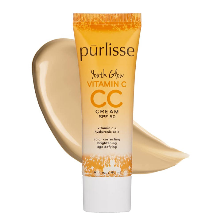 pūrlisse Youth Glow Vitamina C CC Crema con SPF 50 \u2013 Corrector...