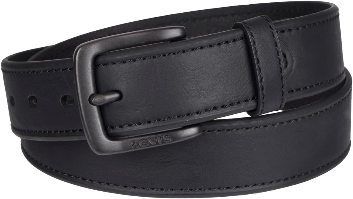 Levi's Cinturón de cuero casual para hombre, correa clásica par...