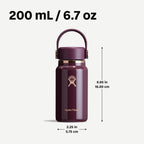 Hydro Flask Micro Bottle - Mini frasco aislado a prueba de fugas para bolso o bolsillo en 6.7 onzas de bayas de invierno brillante