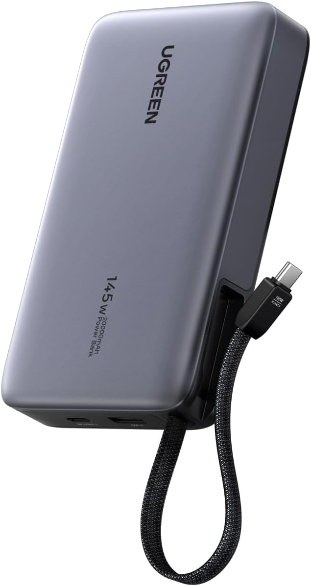UGREEN Nexode Power Bank, 20000mAh 145W Cargador portátil para port...