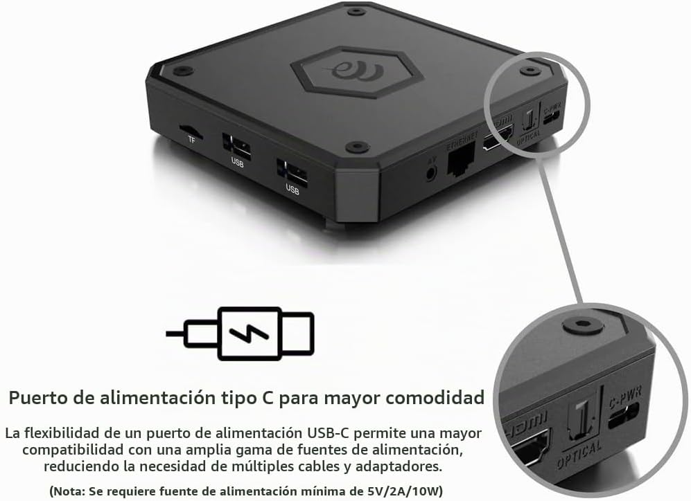 BuzzTV E5 SE, dispositivo multimedia 4K Signature Edition con 4 GB de RAM, 64 GB de almacenamiento, control remoto IR-200, WiFi de doble banda, Android 11