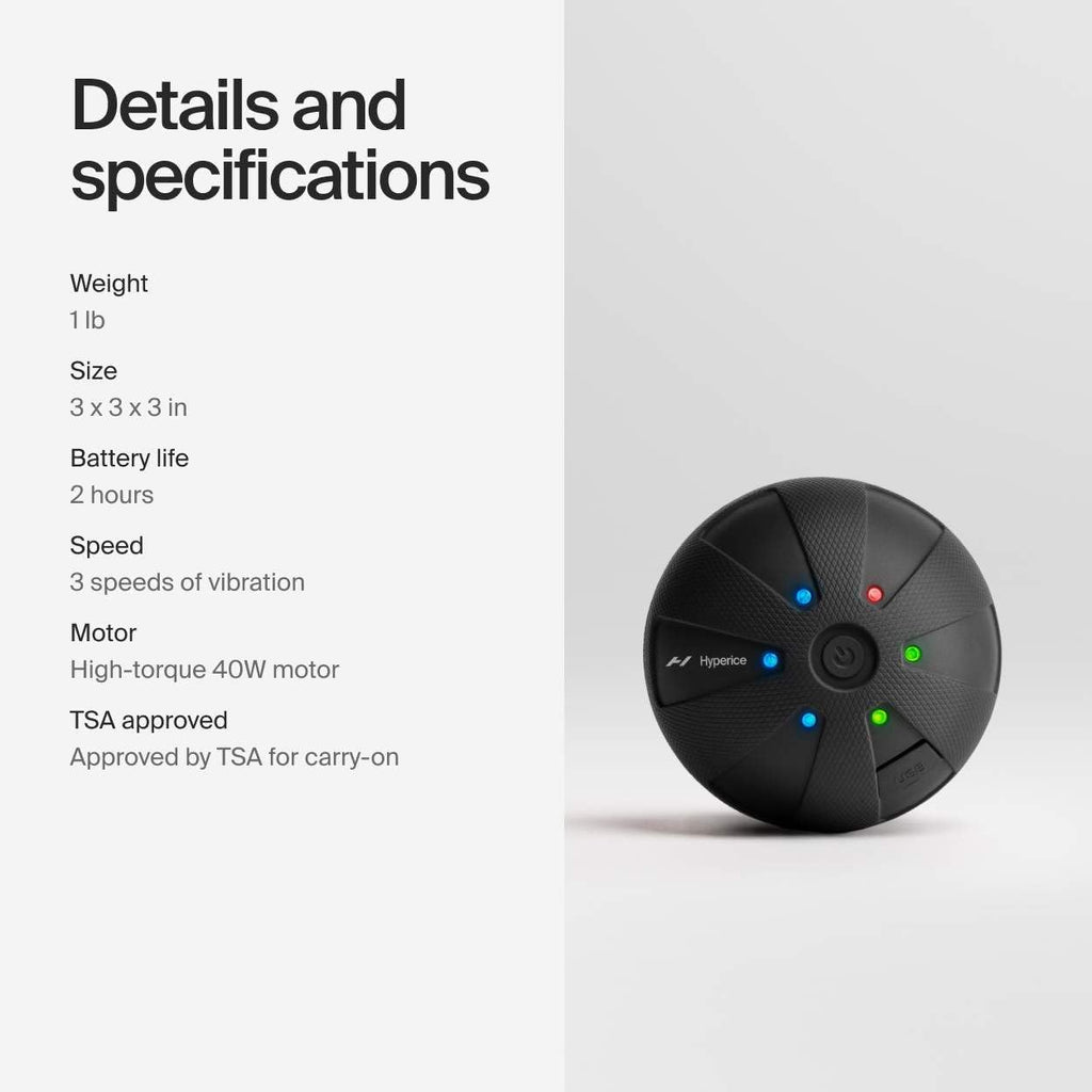Hyperice Hypersphere Go Vibrating Ball Masaje de tejido profundo