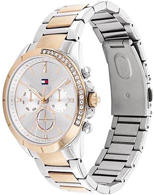 Tommy Hilfiger Reloj deportivo para mujer - Reloj de pulsera multifunción de acero inoxidable - Resistente al agua hasta 5 ATM/50 metros - Pieza de moda premium para todas las ocasiones - 38 mm